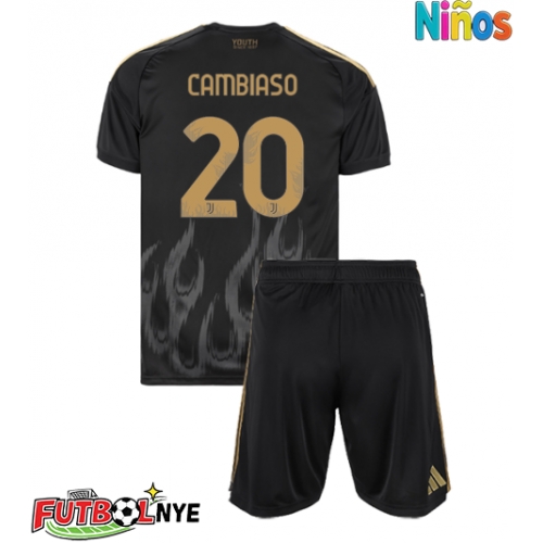 Camiseta Juventus Andrea Cambiaso #20 Tercera Equipación para niños 2026-27 manga corta (+ pantalones cortos)